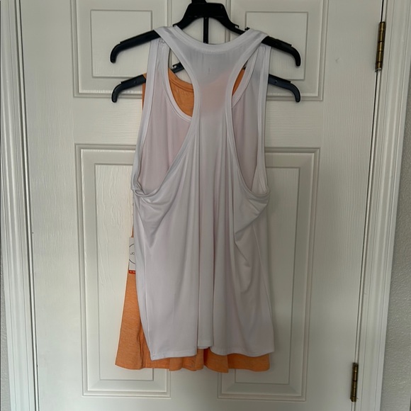 Vibrant Orange Tank Top with Scoop Neckline - Picture 3 of 6